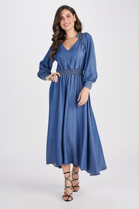 vestido jeans manga longa titanium jeans 2 easy resize com