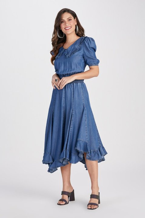 vestido jeans midi titanium jeans 2 easy resize com
