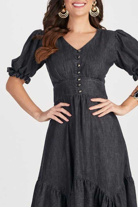 vestido midi preto titanium jeans 3 easy resize com