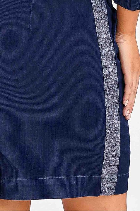 saia lapis jeans detalhe cinza imperio z costas detalhe zoom