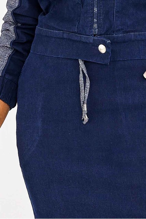 saia lapis jeans detalhe cinza imperio z frente detalhe
