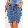 saia jeans recorte frontal diferenciado imperio z frente