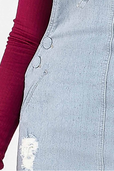salopete jeans detalhes em puidos imperio z frente detalhe zoom