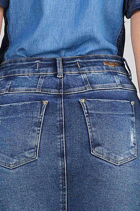 saia jeans reta barra desfiada 10