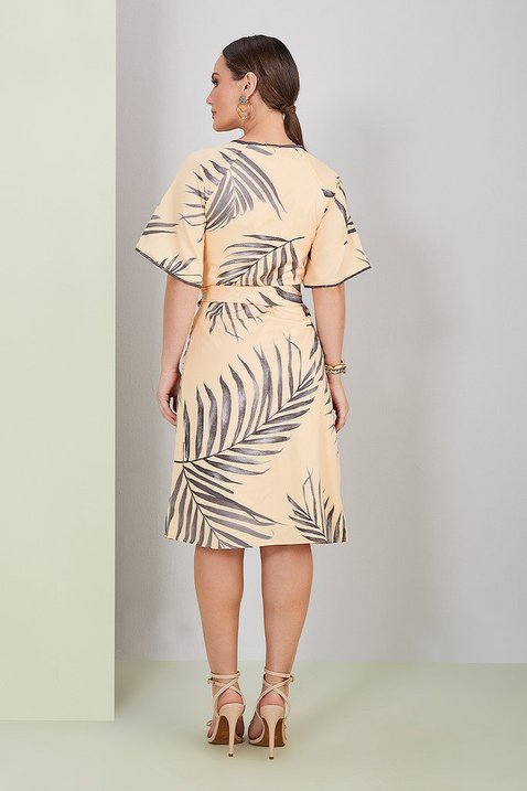 vestido creme estampado 9