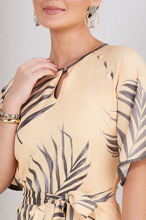 vestido creme estampado 4