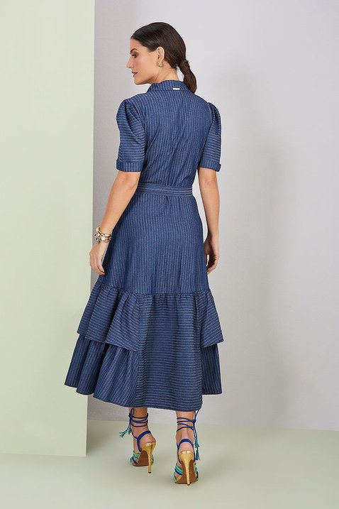vestido evase estampado 9