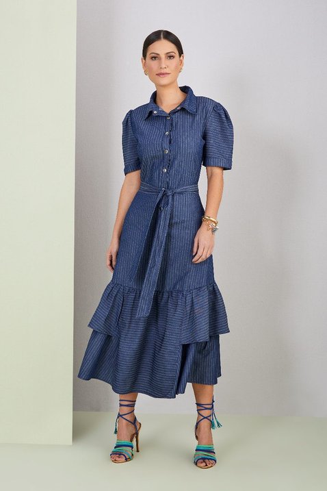 vestido evase estampado 2