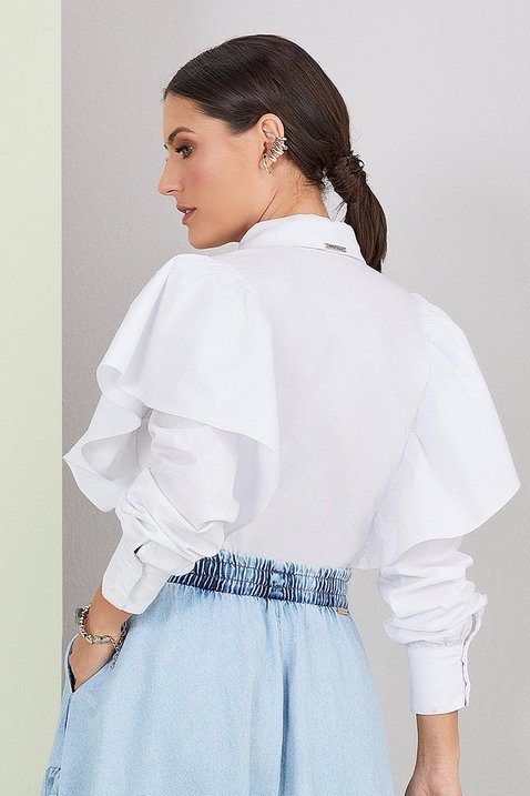 camisa branca com babados 9