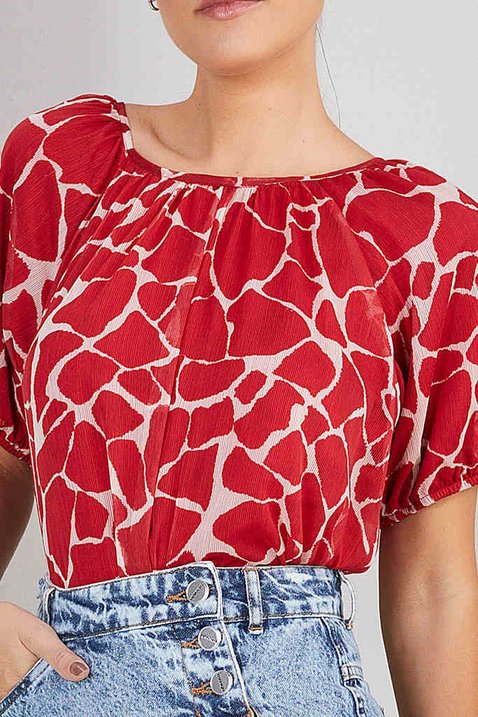 blusa vermelha estampada 2