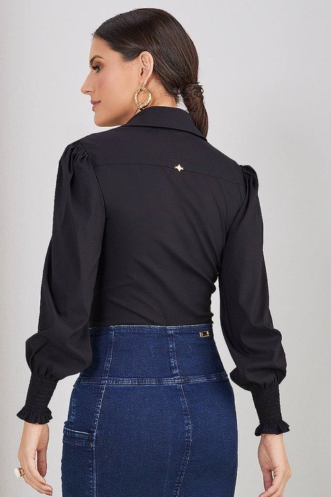 camisa preta manga longa 9