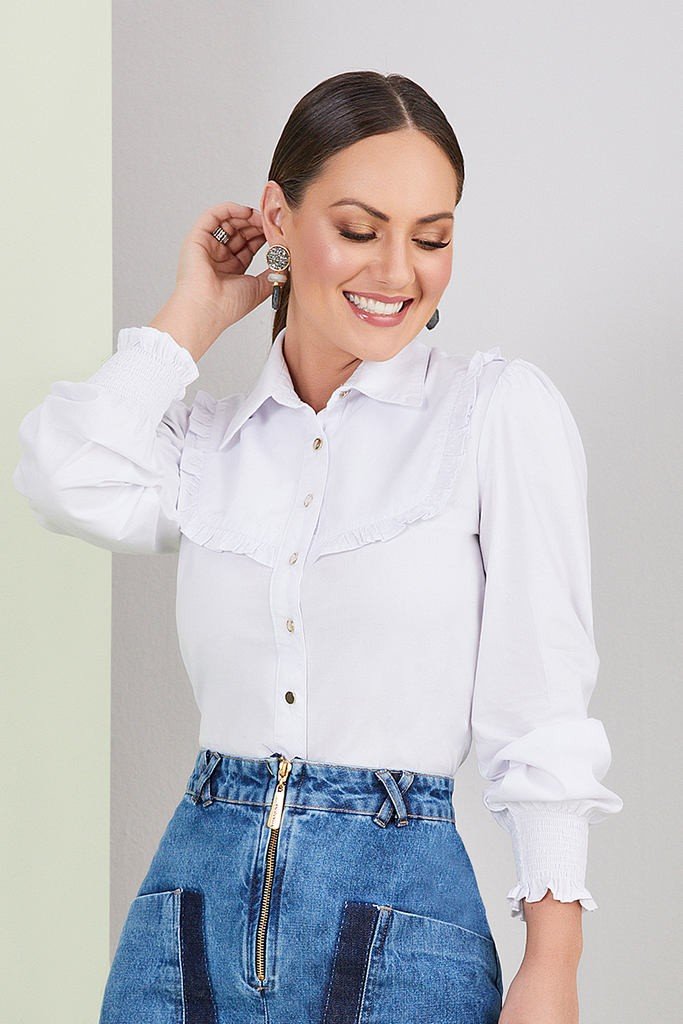 Look Camisa Jeans Feminina Branca Look Calca Jeans E Camisa Branca
