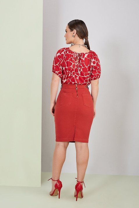 saia reta vermelha 7