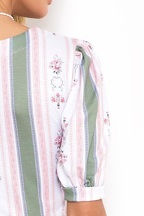 blusa estampada decote v 8