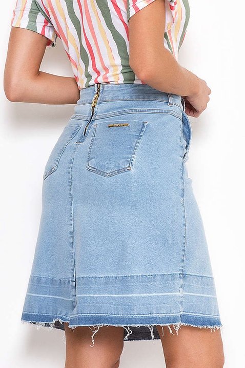 saia jeans evase 6