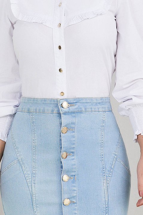 saia jeans com botoes frontais 4