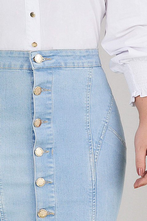 saia jeans com botoes frontais 5