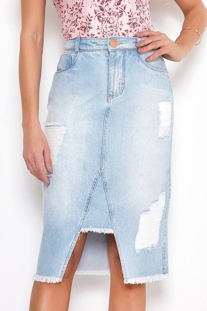 saia jeans assimetrica 3