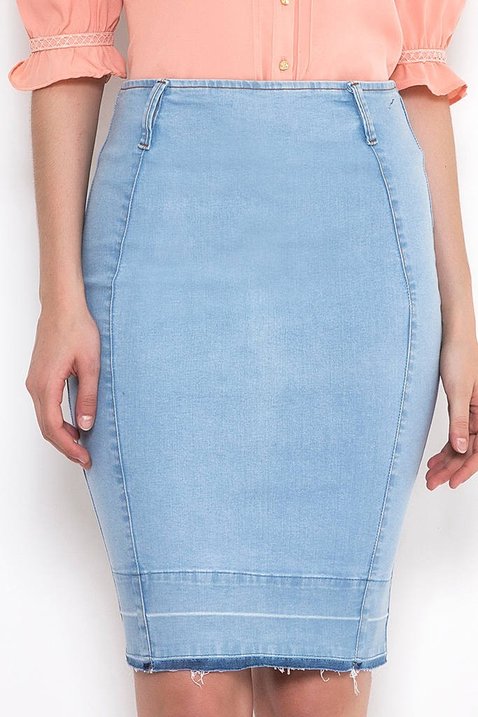 saia jeans lapis 2