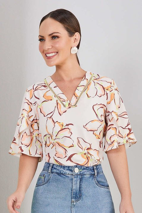 blusa estampada mangas amplas 2
