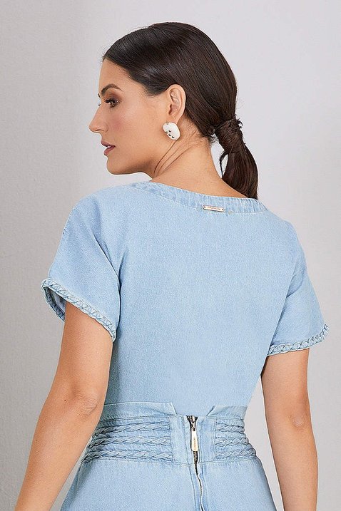 blusa jeans decote com pregas 7
