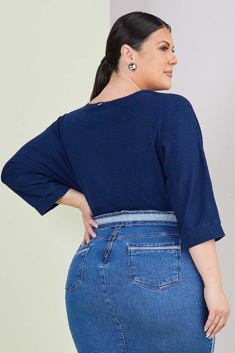 blusa azul marinho decote v 7