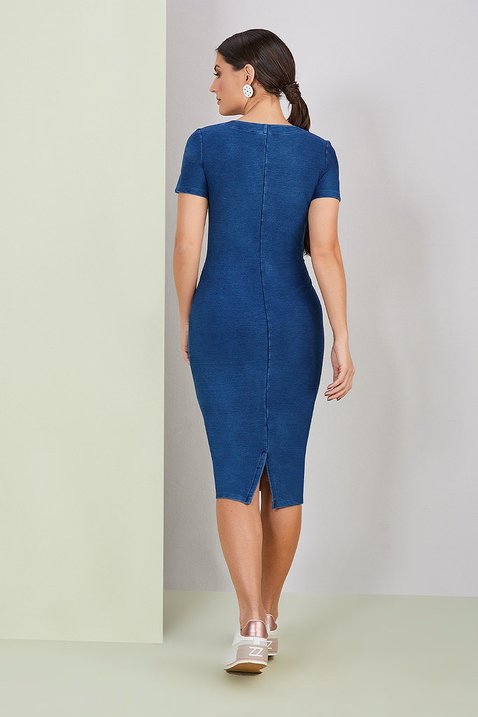 vestido azul tubinho 8
