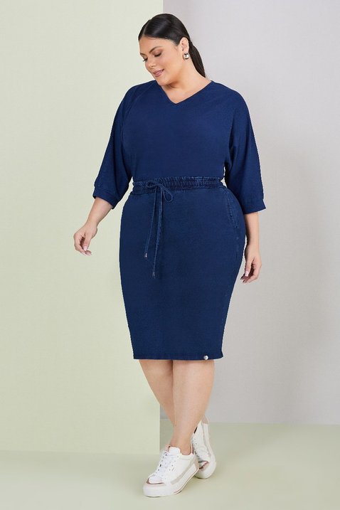 saia lapis azul marinho 2