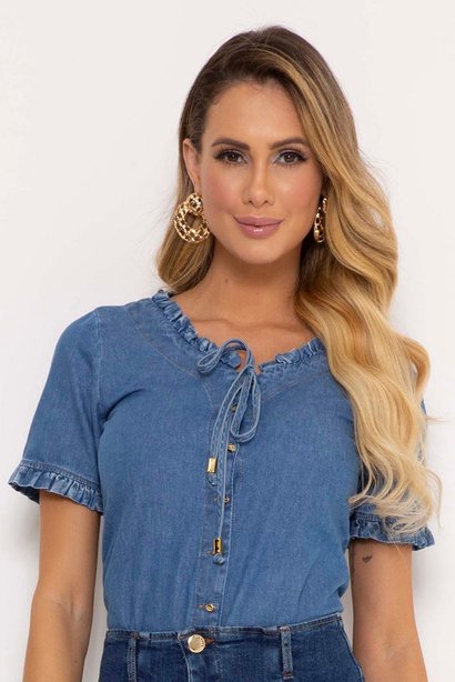 blusa jeans com amarracao 2