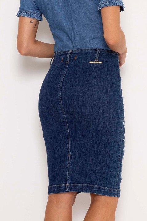 saia jeans com botoes frontais 5