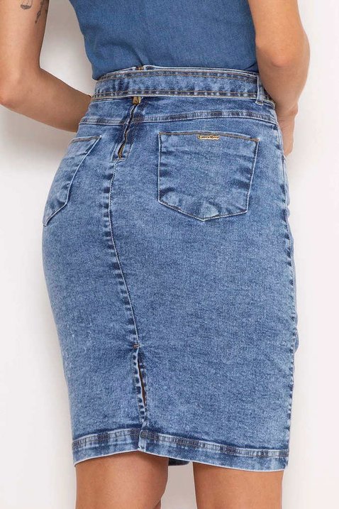 saia jeans com amarracao 3