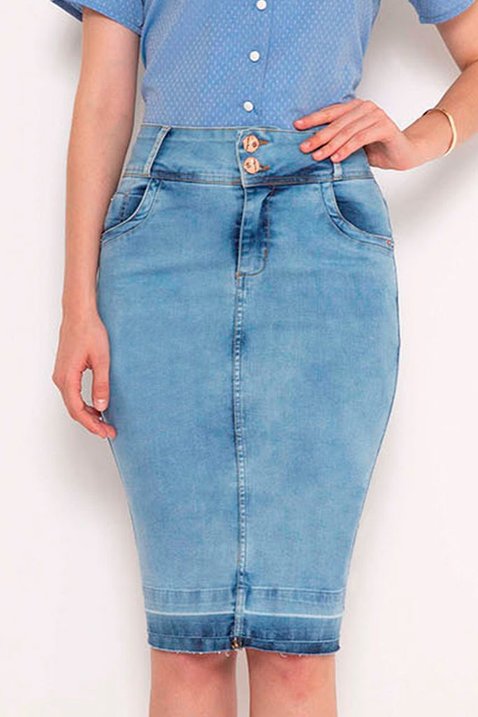 saia jeans lapis barra desfeita 2