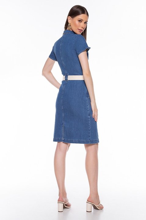 vestido jeans com cinto 11