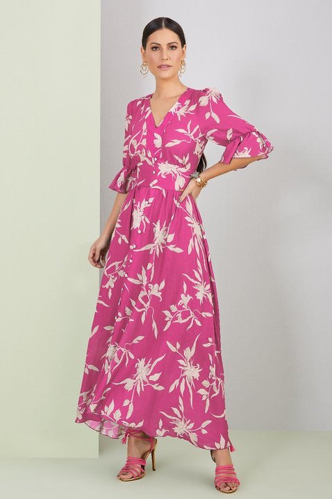vestido pink estampado midi 14