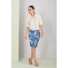 saia azul estampada reta 2