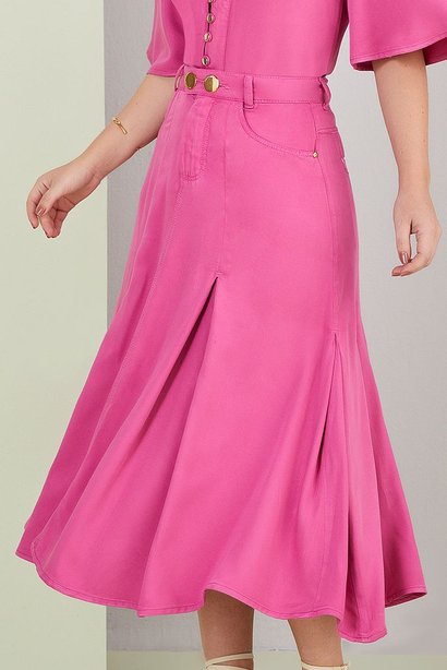 saia rosa com pregas 3