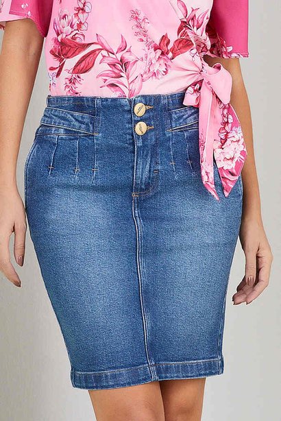 saia jeans com pences frontais 2