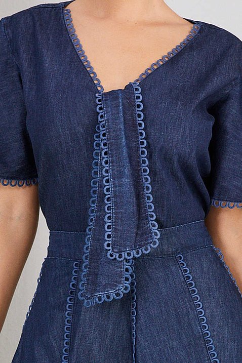 blusa jeans com renda 3