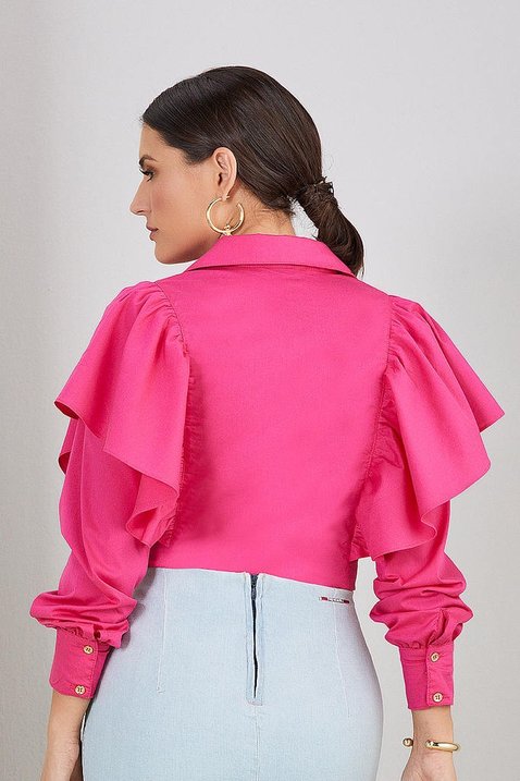 camisa pink com babados 7