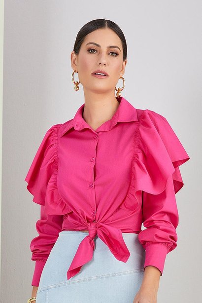 camisa pink com babados 2