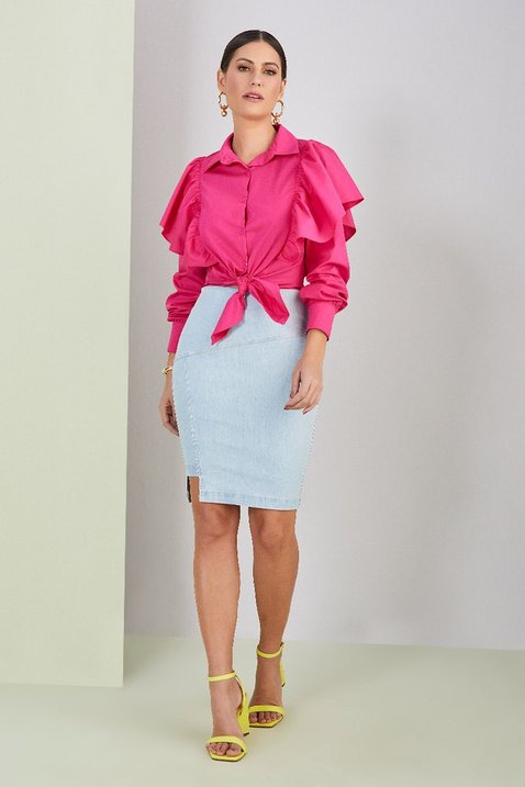 camisa pink com babados 2