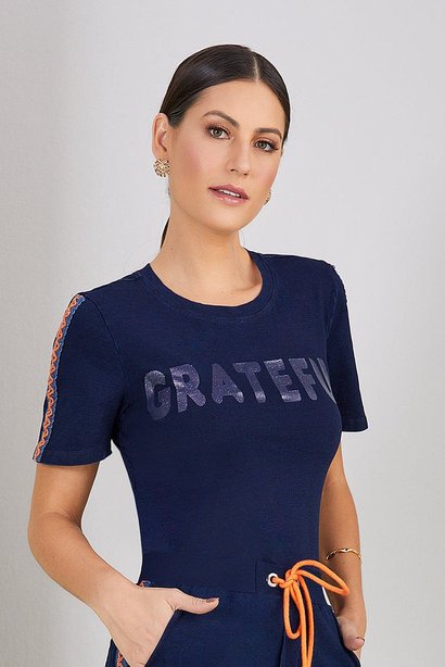 t shirt denim mangas com renda 3