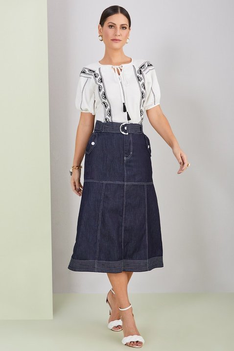 saia jeans azul escuro titanium jeans 7 easy resize com