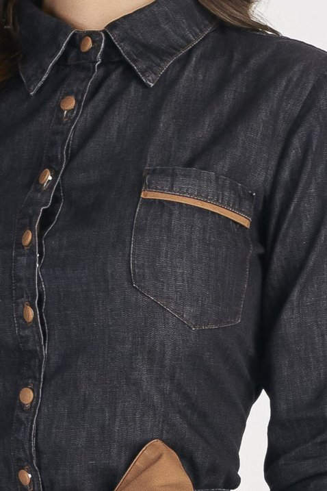 camisa jeans sustentavel com botoes encapados titanium jeans6 easy resize com 1