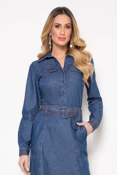 camisa jeans manga longa 3