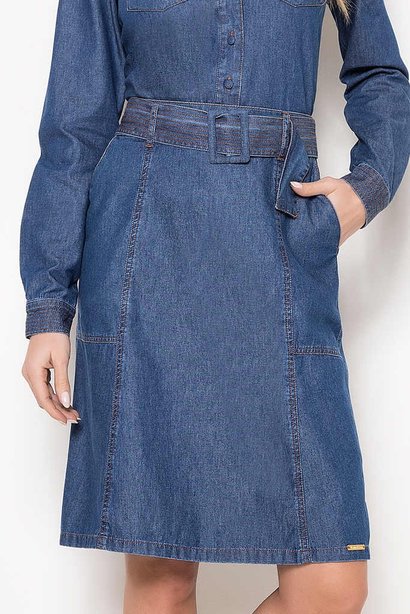 saia jeans evase 2