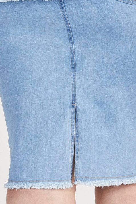 saia tradicional jeans plus com barra desfiada titanium4 easy resize com