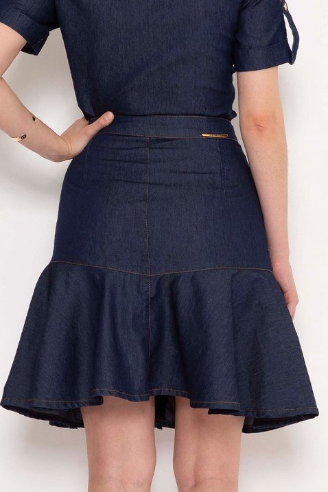 saia jeans evase 6
