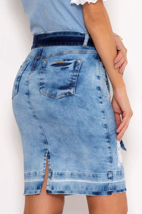 saia jeans com amarracao 8