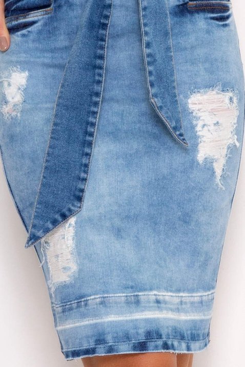 saia jeans com amarracao 6